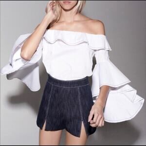 Alexis Michelle White Top Size Small